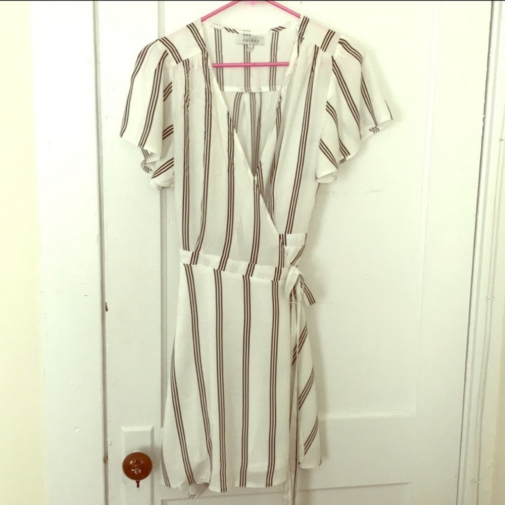 Stripped wrap dress